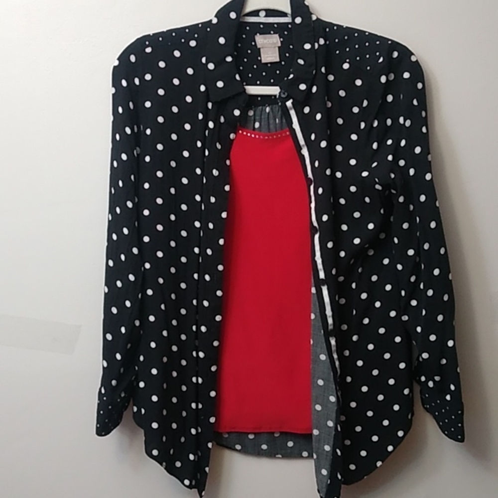 Kleids Rhinestone Tank Top, Red, L - Picture 6 of 6